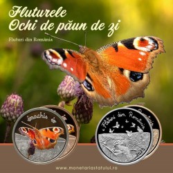 Fluturele ochi de păun de zi (Inachis io)